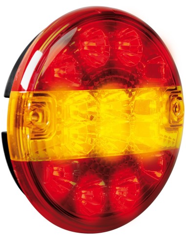 FANALE POSTERIORE ROTONDO 12/24V LED 3 FUNZIONI 41529 LAMPA