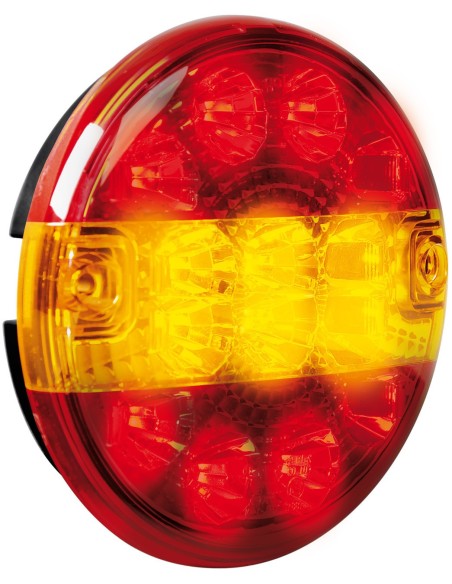 FANALE POSTERIORE ROTONDO 12/24V LED 3 FUNZIONI 41529 LAMPA