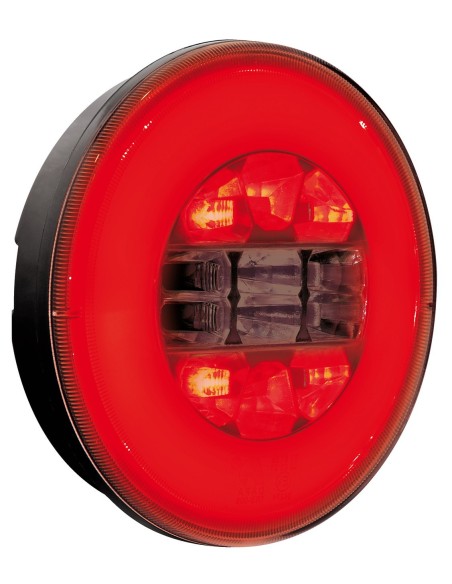 FANALE POSTERIORE ROTONDO 12/24V O-LED 3 FUNZIONI 41534 LAMPA