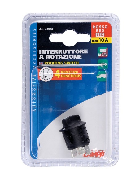 INTERRUTTORE 12/24V 4 VIE 45566 LAMPA