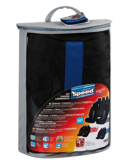 SET FODERE SPEED BLACK AND BLUE