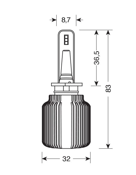 CP.LAMPADE LED 'BLADE' H1 9-32V 16W