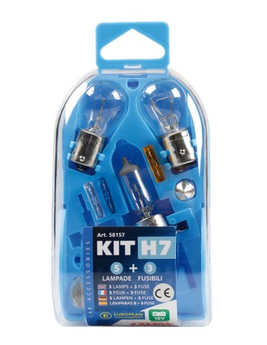 Kit lampade di ricambio 8 pz, alogena H7 - 12V