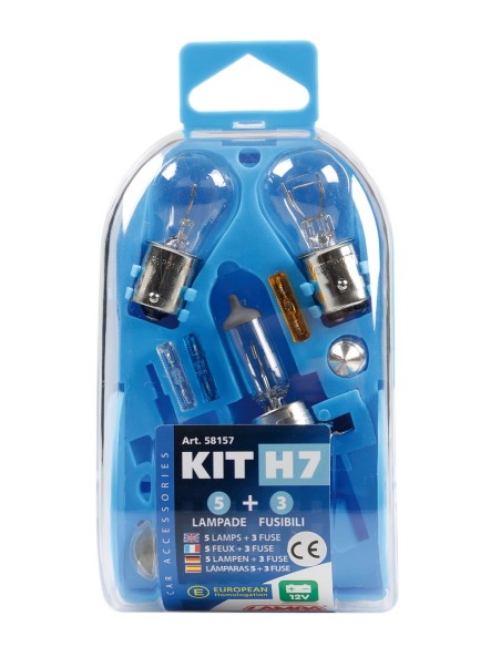 Kit lampade di ricambio 8 pz, alogena H7 - 12V