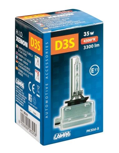 Lampada HID Xenon 4.300°K - D3S - 35W - PK32d-5 - 1 pz  - Scatola