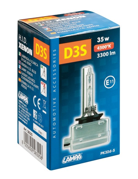 Lampada HID Xenon 4.300°K - D3S - 35W - PK32d-5 - 1 pz  - Scatola