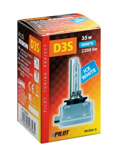 Lampada HID Xenon 6.000°K - D3S - 35W - PK32d-5 - 1 pz  - Scatola