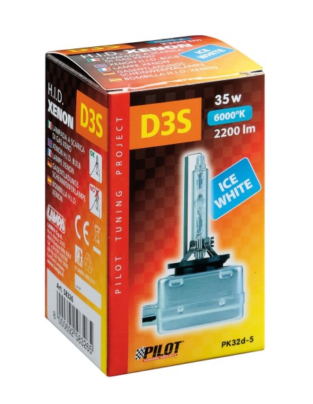 Lampada HID Xenon 6.000°K - D3S - 35W - PK32d-5 - 1 pz  - Scatola