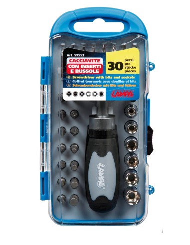 Set cacciavite con inserti e bussole, 30 pz