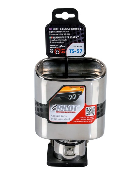 TERMINALE SPORTIVO IN ACCIAIO INOX TS-57