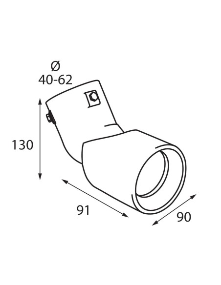 TERMINALE SPORTIVO ACC.INOX ANGOLATURA REGOLABILE