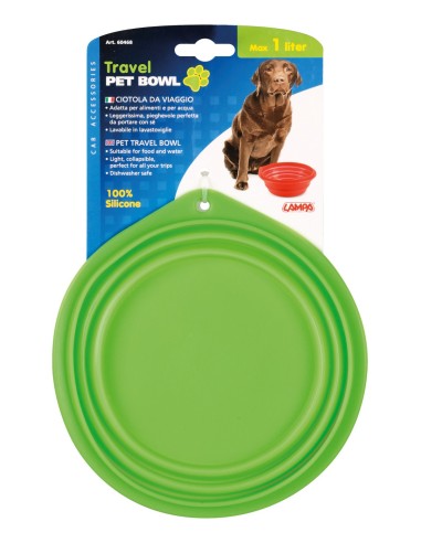 CIOTOLA SILICONE DA VIAGGIO PETS 1000ML
