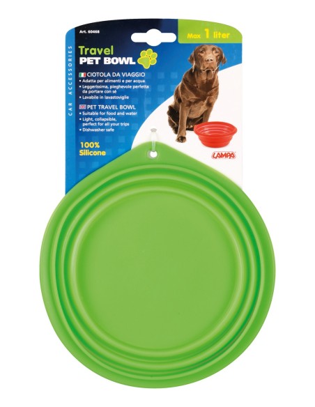 CIOTOLA SILICONE DA VIAGGIO PETS 1000ML