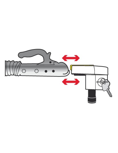 Antifurto per gancio rimorchio