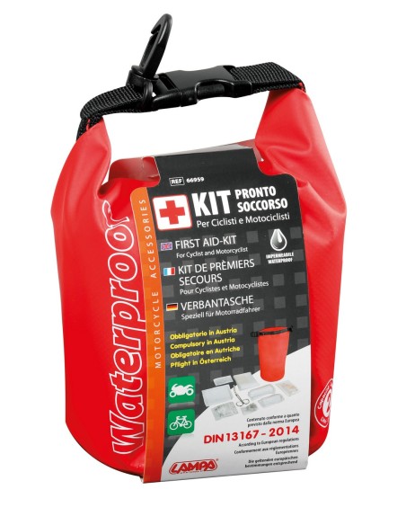 KIT P.SOCCORSO IMPERMEABILE MOTO/CICLO- NORME DIN