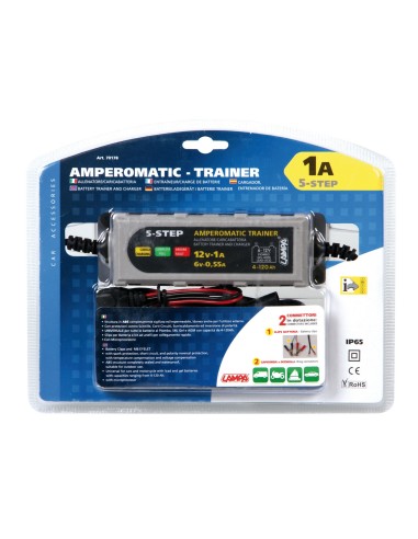 ALLENATORE BATTERIA AMPEROMATIC 1A 12V 70178 LAMPA