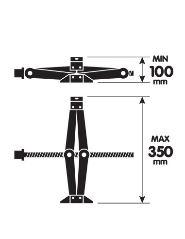 CRIC PANTOGRAFO 10 Q.LI (TUV) C/CRICCHETTO