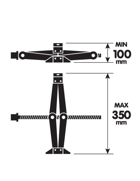 CRIC PANTOGRAFO 10 Q.LI (TUV) C/CRICCHETTO