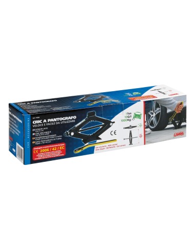 CRIC PANTOGRAFO 10 Q.LI (TUV) C/CRICCHETTO