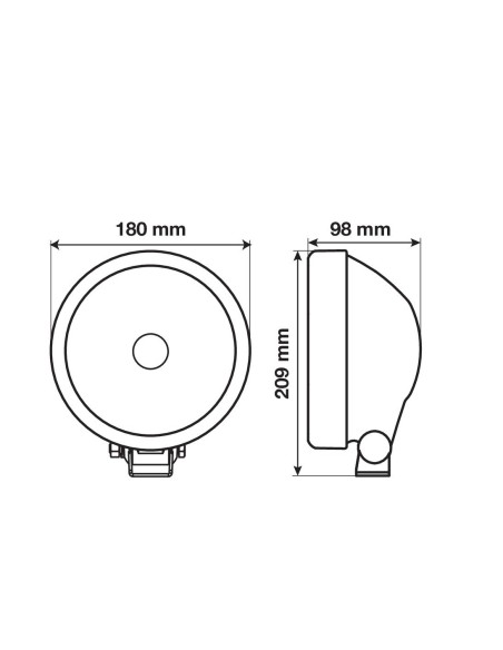 FARO AUSILIARIO ROTONDO 7 H7+ANGEL-LED