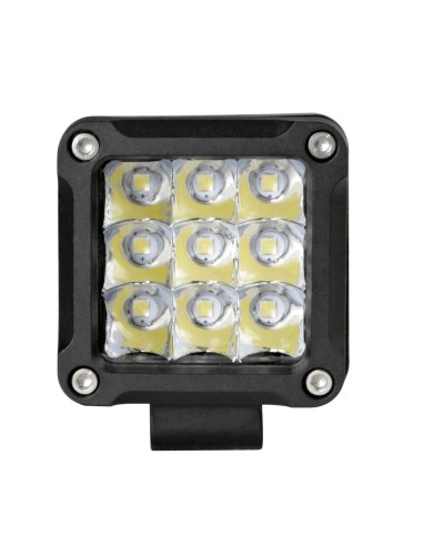 FARO AUSILIARIO QUADRATO 10W 9 LED LUCE FOCALIZZAT
