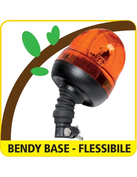 LAMPADA ROTANTE ALOGENA CON BASE FLESSIBILE RH-3 73002 LAMPA