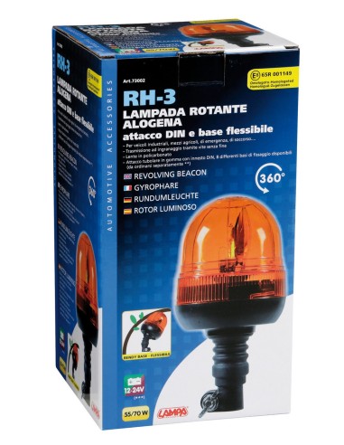 LAMPADA ROTANTE ALOGENA CON BASE FLESSIBILE RH-3 73002 LAMPA
