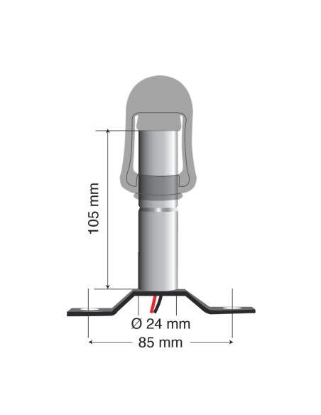 SUPPORTO 03 X LAMPADINA ROTANTI CON ATTACCO DIN TUBOLARE 73011 LAMPA