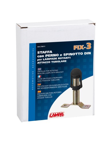 SUPPORTO 03 X LAMPADINA ROTANTI CON ATTACCO DIN TUBOLARE 73011 LAMPA