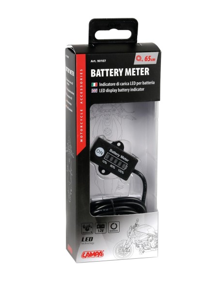 Indicatore di carica a Led per batteria, 12V