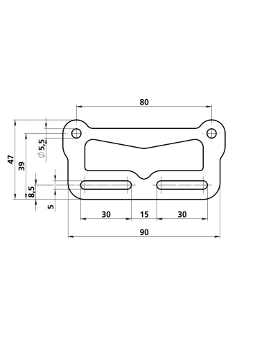 Supporto per catarifrangente targa ciclomotori