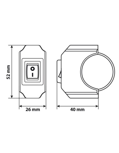 INTERRUTTORE IMPERMEABILE CON ATTACCO A MANUBRIO