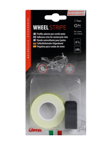 WHEEL STRIPE GIALLO FLUO CON APPLICATORE 7MM X 6