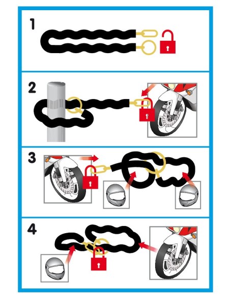 C-Lock 150R, catena antifurto - 150 cm