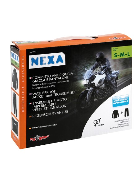 Nexa, completo antipioggia giacca e pantalone - 1 (S-M-L)