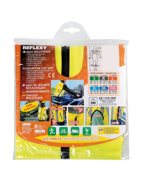 GILET RIFLETTEN.GIALLO TG.XL EN 1150:1999