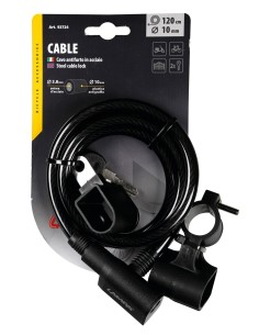 Cavo antifurto in acciaio a spirale Ø 10 mm - 120 cm 2