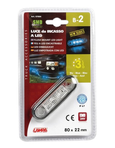 LUCE DA INCASSO A 3 LED SMD BLUB-2