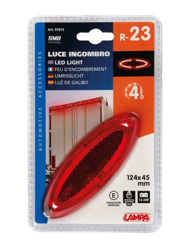 LUCE INGOMBRO OVALE ROSSA