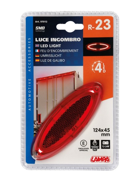 LUCE INGOMBRO OVALE ROSSA