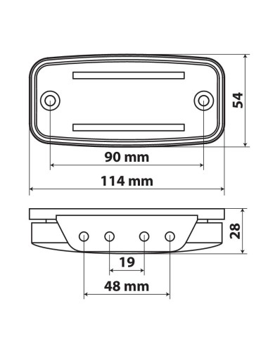 LUCE INGOMBRO LATERALE AMBRA DOPPIA LUCE