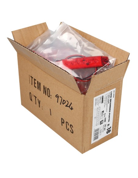 LUCE INGOMBRO ROSSA 6LED 12/24V R-18 S/BLISTER