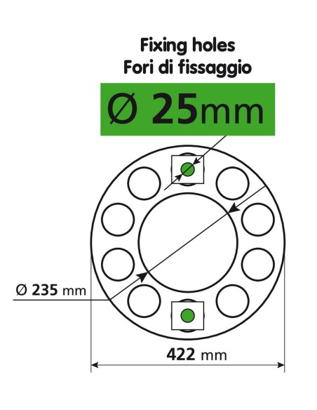 ANELLO INOX COPRI DADI PER CERCHI IN FERRO CAMION