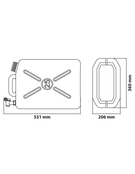 TANICA LAVAMANI C/RUBINETTO DA 25LT
