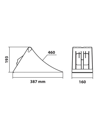 CUNEO FERMA RUOTA IN PLASTICA GIALLA 383X160X193
