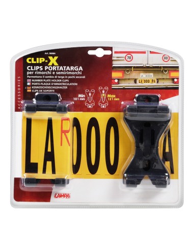 COPPIA CLIPS PORTATARGA A MOLLA 98084 LAMPA