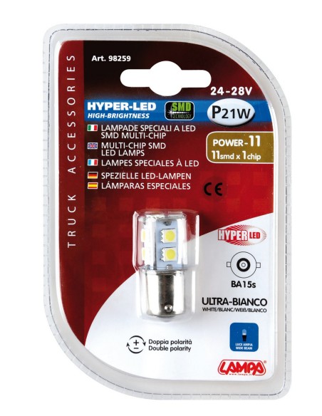 LAMPADINA BA15S 28V 11 SMD 98259 LAMPA