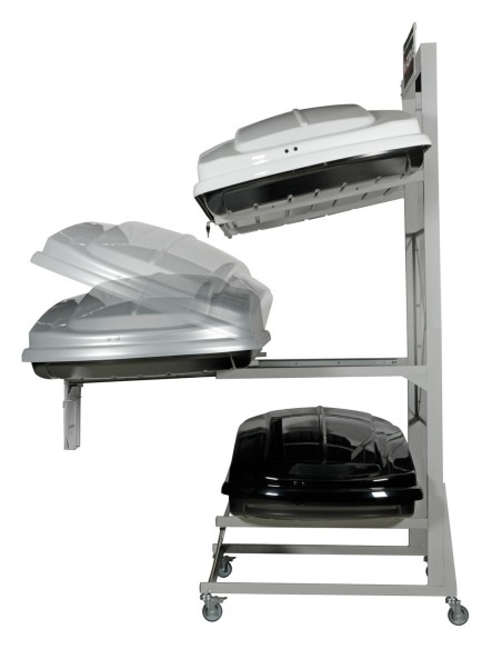 ESPOSITORE X 3 BOX TETTO CON 1 RIPIANO SCORREVOLE N60030 LAMPA