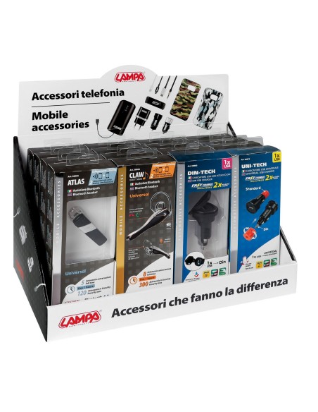 ESPOSITORE DA BANCO PER ARTICOLI TELEFONIA