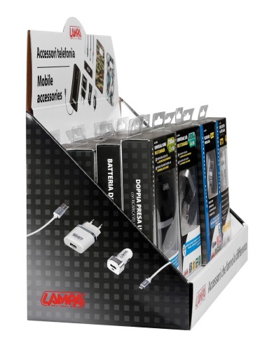 ESPOSITORE DA BANCO PER ARTICOLI TELEFONIA